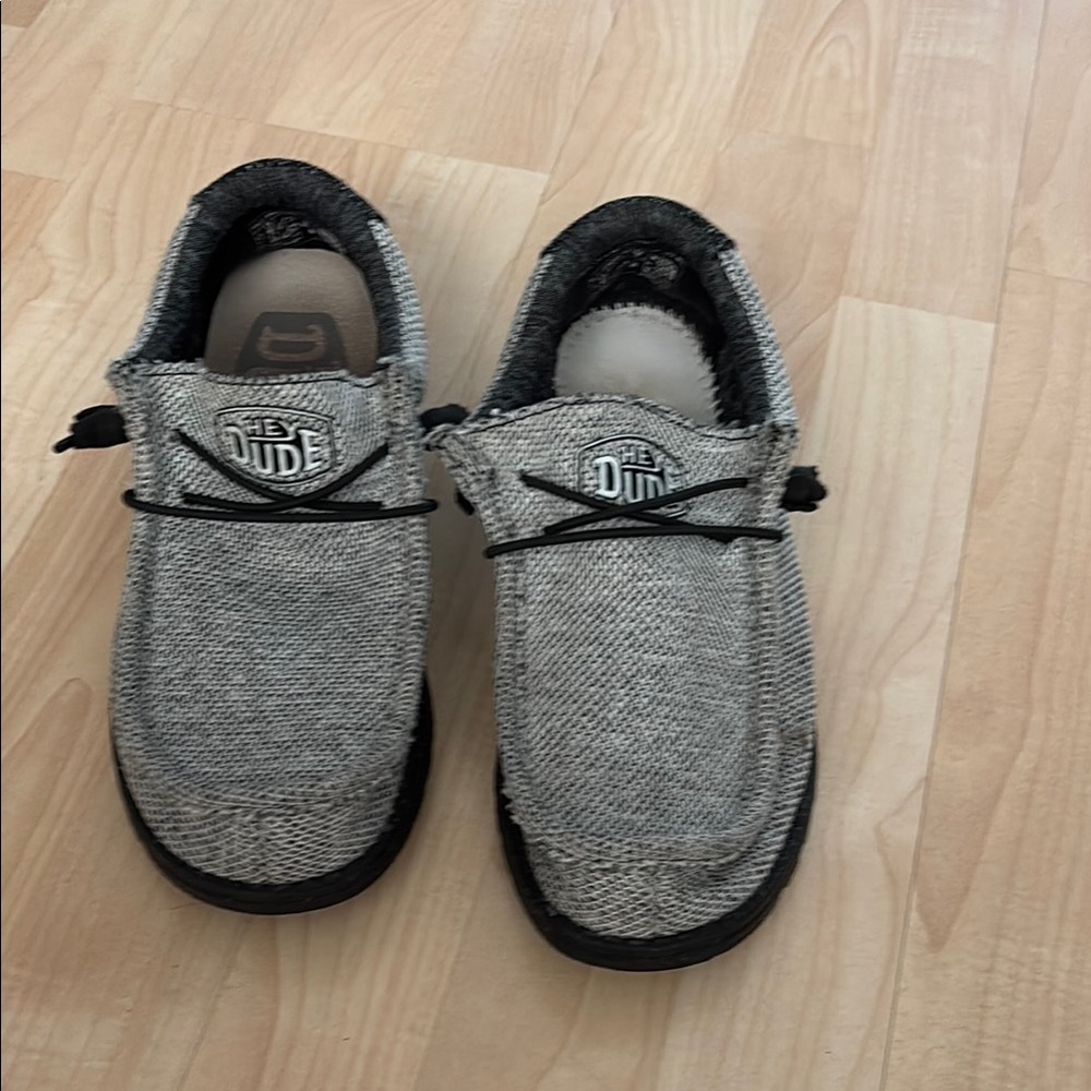Hey Dude Gray and Black Slip-On Loafers